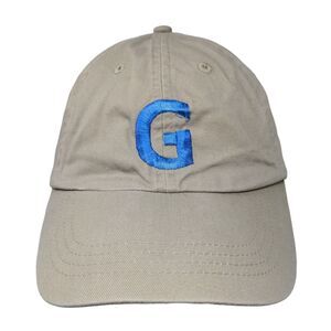 G Strapback Hat Tan One Size Embroidered Letter Ultra Club Classic Cut